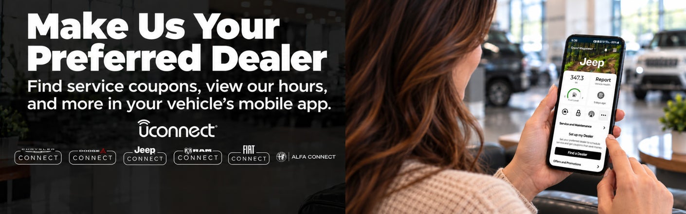 uconnect® make us your preferred dealer | Bice Chrysler Dodge Jeep Ram in Alexander City AL