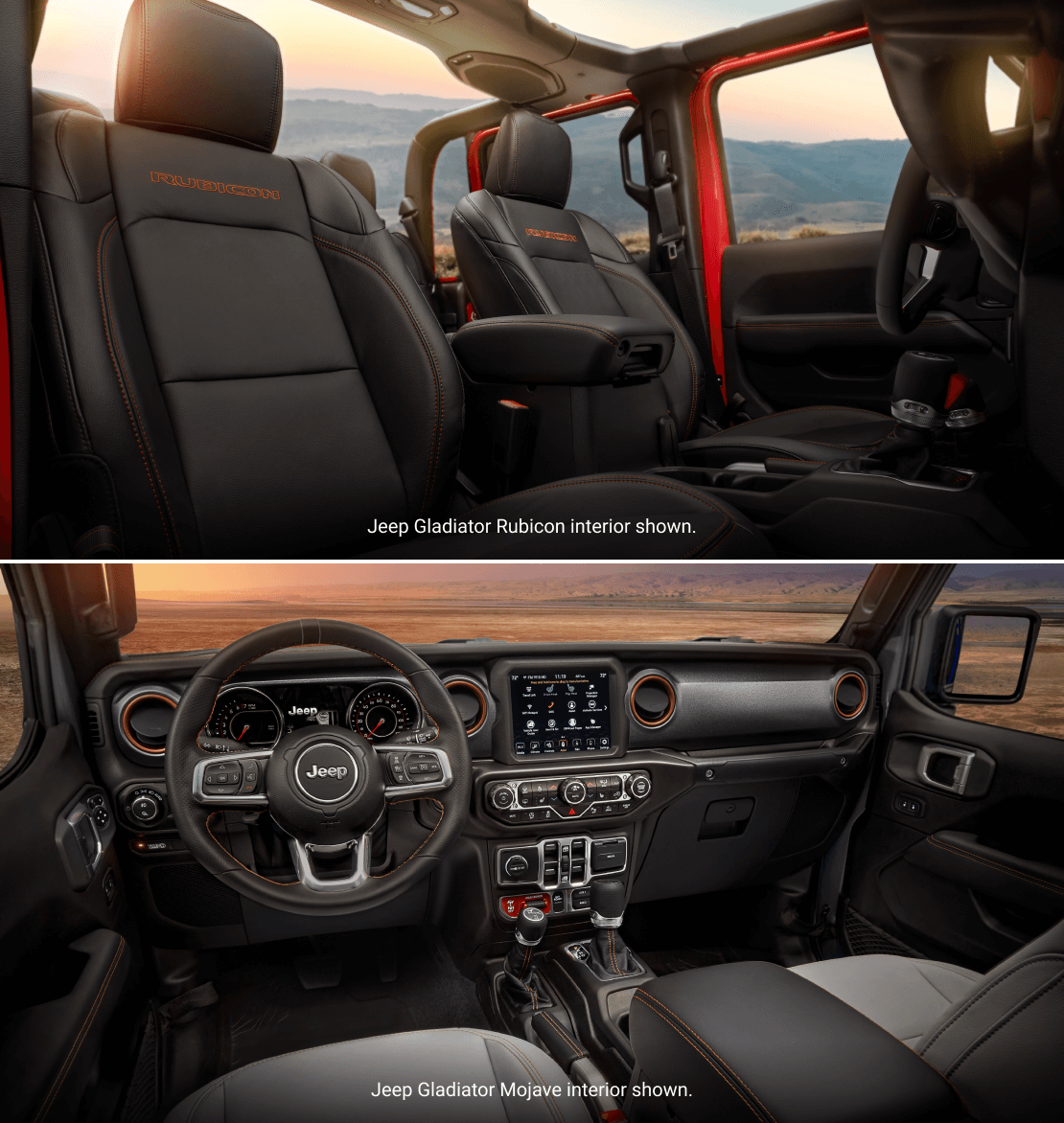 2023 Jeep Gladiator vs. 2023 Toyota Tacoma: Interior Features
