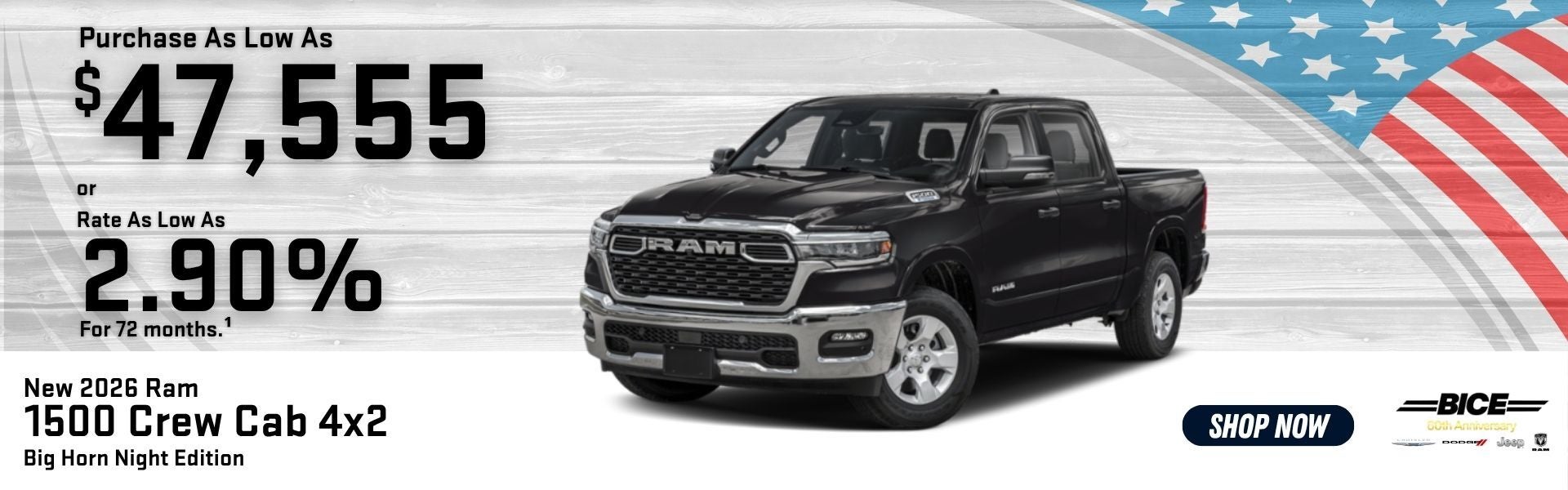 2026 Ram 1500 Crew Cab 4x2 Big Horn Night Edition