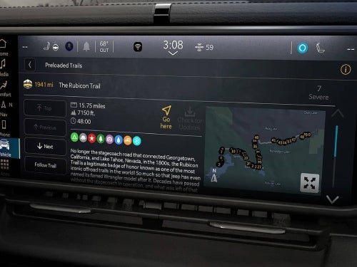 2025 Jeep Gladiator close up view of touschreen display