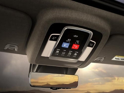 2025 RAM 1500 close up view of digital rearview mirror