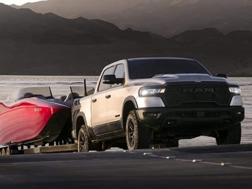2025 RAM 1500 towing a boat